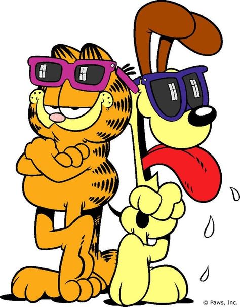 Garfield the cool cat & his sidekick odie Garfield Quotes, Garfield Wallpaper, Garfield Pictures, Garfield Images, Garfield Cartoon, Garfield Cat, Garfield Comics, Cartoon Cats, Garfield And Odie