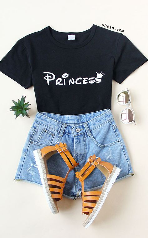 Disney Themed Outfits, Cute Disney Outfits, Disneyland Outfits, Diy Disney Shirts, Disney Outfit, Womens Disney Shirts, Disney Bound Outfits, Cuffed Sleeve, Trendy Fashion Tops