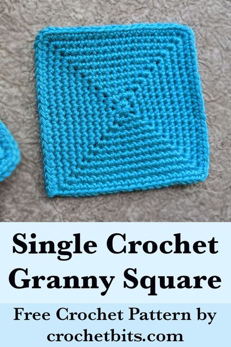 Master the basics with our Single Crochet Granny Square pattern! Perfect for beginners or a simple, clean look in your projects. Ideal for creating blankets, bags, and more with a timeless, classic design.  #singlecrochet⁠ #singlecrochetgrannysquare⁠ #crochetpattern⁠ #crochet⁠ #howtocrochet⁠ #crochetgrannysquare ⁠ #grannysquare ⁠ #crochetsquare ⁠ #crochetgranny Closed Granny Square Crochet Pattern, Crochet Perfect Square, Simple Square Crochet Pattern, Single Crochet Square Pattern, Easiest Granny Square Crochet Pattern, Solid Square Crochet Pattern, Granny Square Crochet Pattern Single Color, Circle To Square Granny Square, Crochet Granny Square Blanket Pattern Free Simple