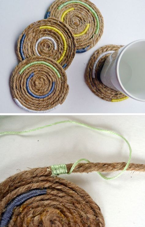 Diy Living Room, Living Room Decor On A Budget, Diy Living Room Decor, Rope Crafts, Living Room Diy, Bedroom Diy, Diy Room Decor, Room Diy, Twine