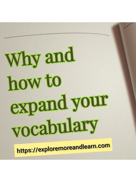 Expand Vocabulary, Expand Your Vocabulary, Increase Vocabulary, Study Stuff, Improve Vocabulary, Learning Languages Tips, Improve Your Vocabulary, Learn English Grammar, Job Interview Tips