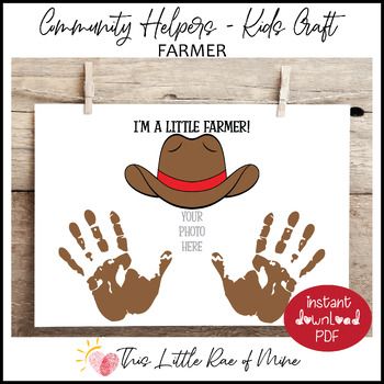 Community Helpers For Kids, Keepsake Printable, Child Draw, Document Frame, Community Helper, Printed Photo, Computer Paper, Handprint Craft, Kid Craft