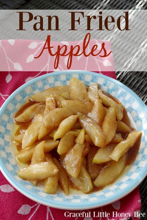 Pan Fried Apples Pan Fried Apples, Cheap Summer Activities For Kids, Cheap Summer Activities, Apple Dishes, Apple Recipes Easy, Retro Food, Fried Apples, Homemade Pancakes, Cooked Apples