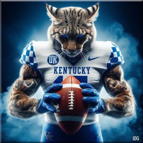 University Of Kentucky Football, Uk Wildcats Basketball, College Football Art, Kentucky Wildcats Football, Kentucky Football, Wildcats Basketball, Big Blue Nation, Uk Wildcats, Uk Football