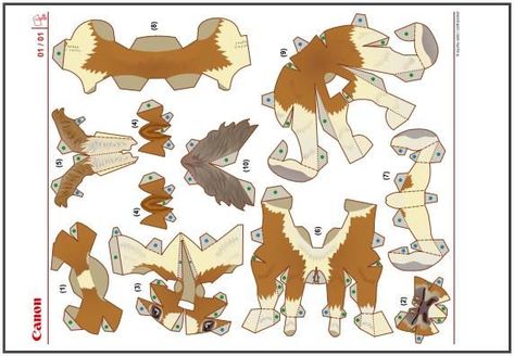 Diy Felt Animals, Animal Templates, E Craft, Paper Doll Template, Papercraft Templates, Card Model, Miniature Horse, Leopard Gecko, Paper Animals