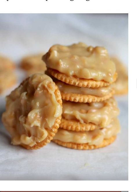 Just The Recipes (No Nonsense) | Dandy-Do Cookies | Facebook Ritz Cracker Recipes, Cracker Cookies, Candy Recipes Homemade, Cracker Recipes, Think Food, Candy Cookies, Sweetened Condensed Milk, Cookies Ingredients, Cookies Recipes Christmas