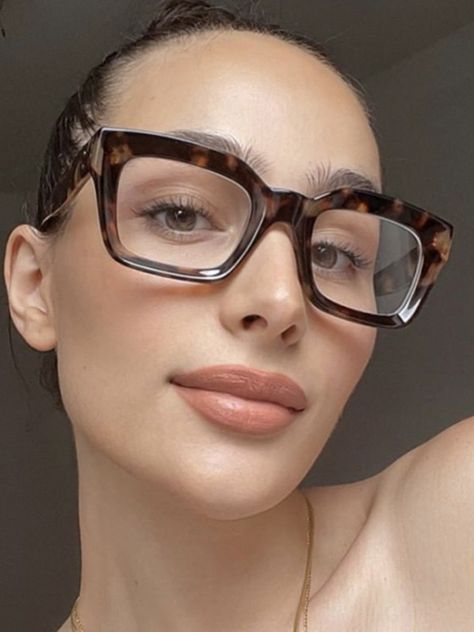 Geometric Glasses  &  Goggles TRANSPARENT-One_size Fashionable Eyeglasses, Geometric Glasses, Tortoise Shell Glasses, Trendy Heels, Trendy Glasses, Women Eyeglasses, Cute Glasses, Clear Glasses, Leisure Fashion