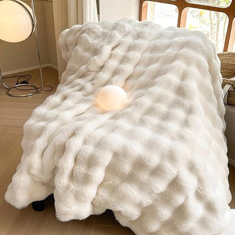 Amazon.com: Luxury Thick Plush Faux Rabbit Fur Throw Blanket Ultra-Plush Cozy Soft Decorative Blanket Use for Couch Bed Travel(Beige,60"*80") : Home & Kitchen Luxury Couch, Cream Throw Blanket, Bedroom Blanket, Plaid Bedding, Faux Fur Throw Blanket, Comfy Blankets, Faux Fur Blanket, Fur Throw Blanket, Velvet Blanket