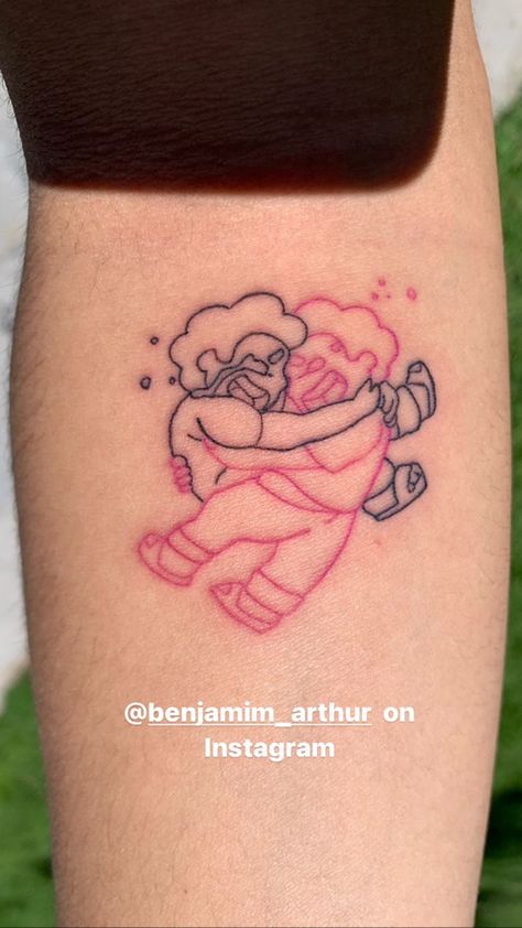 Cosmo And Wanda Matching Tattoos, Peridot Tattoo Steven Universe, Steven Universe Inspired Tattoo, Tattoo Ideas Steven Universe, Simple Steven Universe Tattoos, Subtle Steven Universe Tattoo, Small Steven Universe Tattoo, Steven Universe Tattoo Simple, Steven Universe Tattoo