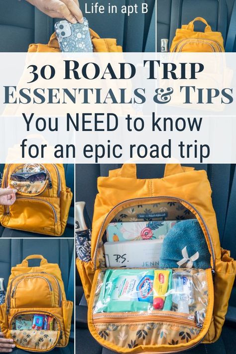 Road Trip Organization, Road Trip Necessities, Road Trip Bag, Trip Hacks, Trip Packing List, Trip Activities, Road Trip Food, Road Trip Camping, Road Trip Packing List