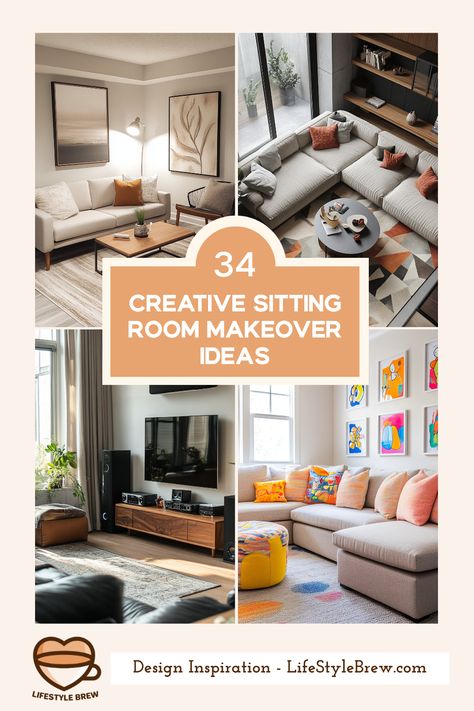 Transform your sitting room into a stylish haven with these 34 creative makeover ideas! From cozy nook setups to modern decor, find inspiration that caters to various tastes and styles. Learn how to enhance the ambiance with vibrant color schemes, comfy seating choices, and stunning wall art. Discover tips on mixing textures along with lighting elements that add charm and character. Whether you prefer a minimalistic approach or love bold decor, this list has makeup ideas that suit every personality. Create your perfect space effortlessly! Spare Sitting Room Ideas, Small Den Decorating Ideas Cozy, Sitting Room Ideas, Room Makeover Ideas, Conversation Area, Bold Decor, Comfy Seating, Makeover Ideas, Cozy Nook