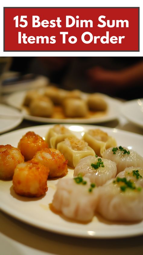 A plate of popular dim sum items including shrimp shumai, pork buns, taro puffs, and turnip cakes, showcasing a variety of delicious bites to enjoy at your next meal. Shrimp Shumai, Turnip Cake, Dim Sum Recipes, Unique Dishes, Bao Buns, Sweet Buns, Pork Buns, Global Cuisine, Egg Rolls