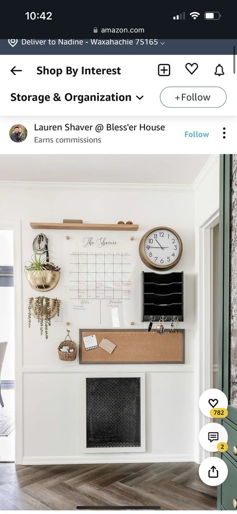 Kitchen Calendar Wall Small Spaces, Kitchen Calendar Wall Family Planner, Command Center Design, Wall Calendar Organizer, Family Command Center Wall, Command Center Kitchen, Wall Calendar Design, Hallway Walls, Laundry Room/mud Room