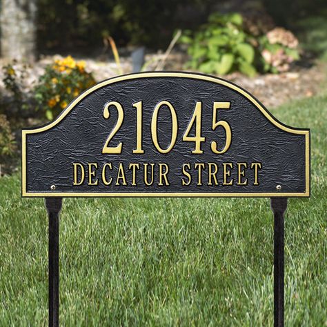 Admiral Address Plaque Lawn 2 Line Lawn Address Sign, Custom Plaques, House Number Plaque, Outside Spaces, Address Plaques, New Homeowner Gift, Door Decor Ideas, Address Numbers, 3 Characters