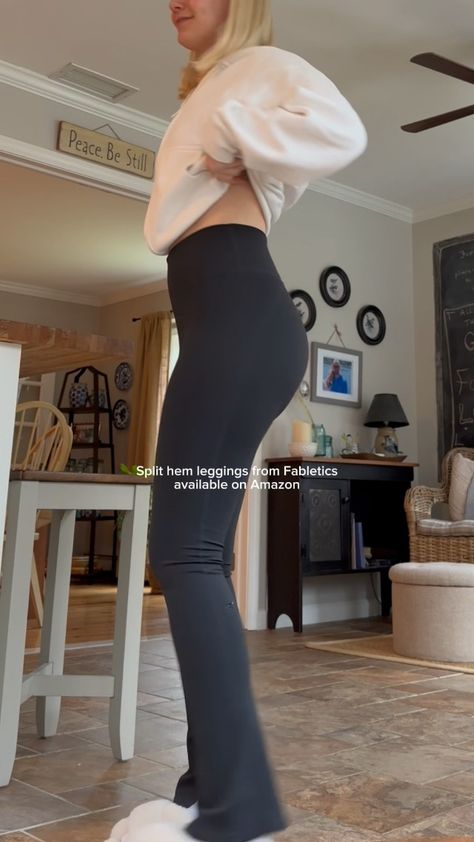 My favorite split hem leggings from Fabletics on Amazon Split Hem Leggings, Boston Clogs, Hem Leggings, Outfit Inspo Summer, Cozy Style, Everyday Outfit, Cozy Fashion, Split Hem, Clothes Outfits