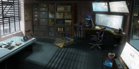 Detective: A Modern Crime by AnDary Detective Office, Background Artwork, Game Portal, Interior Background, Portal Game, Private Detective, Office Inspo, Games Board, Home Projects