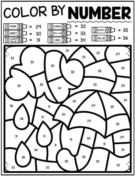 Color in your favorite characters, animals, and objects with these free printable coloring pages. Great for kids of all 
#ColorByNumberPrintableFreeSpring #WeatherColorByNumber #EasterColorByNumberFreePrintables #WeatherPrintablesFree Easy Color By Number Printable Free, Easy Color By Number, Color By Number Printable Free, Coloring Pages By Number, Printables For Adults, Spring Worksheets Preschool, Addition Coloring Worksheet, Number Printables, Preschool Pictures