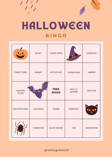 Templates Halloween Bingo Free, Halloween Bingo Cards, Bingo Card Template, Halloween Bingo, Bingo Board, Halloween Bash, Family Friendly Activities, Party Look, Halloween Event