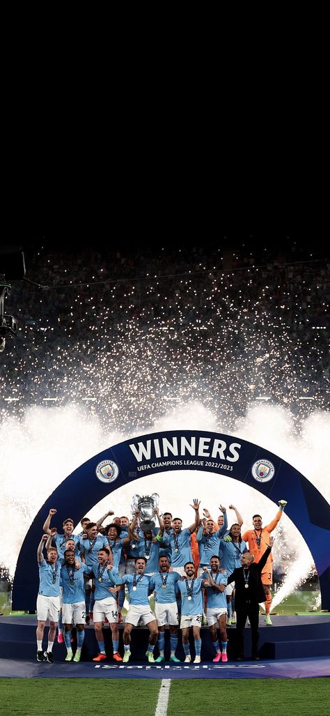 Man City Champions League, Man City Champions, Man City Wallpaper, Manchester City Logo, Ucl Final, Manchester City Wallpaper, Sports Players, Manchester City Football Club, City Logo