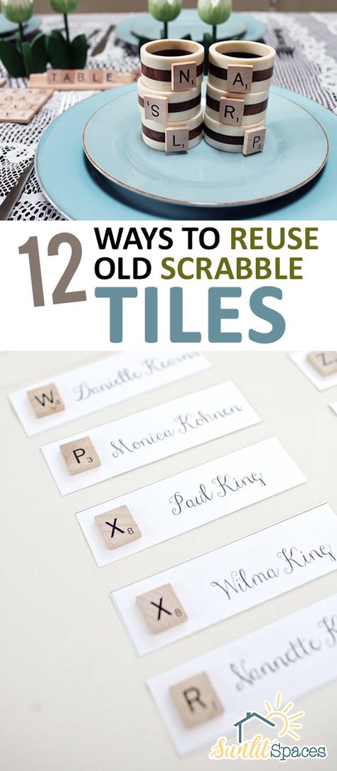 Scrabble Pieces Crafts, Scrabble Tile Crafts Diy, Scrabble Tiles Diy, Scrabble Letter Crafts, Scrabble Tile Crafts, Tiles Ideas, Wooden Tile, Scrabble Letters, Tile Crafts