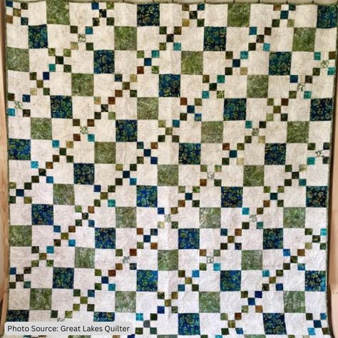 Top 10 Free Jordan Fabrics Quilt Patterns Single Irish Chain Quilt Pattern Free, Irish Chain Quilting Designs, Triple Irish Chain Quilt Pattern Free, Irish Chain Quilt Pattern Free, Green Quilts Ideas, 5 Yard Quilt Patterns, Queen Size Quilt Patterns, Single Irish Chain Quilt, Free Jordan