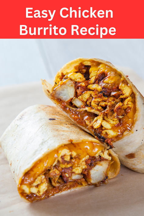 This quick and easy chicken burrito recipe features seasoned chicken, refried beans, rice, and your favorite toppings all wrapped in warm tortillas. It’s perfect for making ahead and storing as freezer burritos, ensuring you have a delicious meal ready whenever you need it! Chicken And Rice Burrito, Easy Chicken Burritos, Chicken Burrito Recipe, Freezer Burritos, Burrito Recipe Chicken, Frozen Burritos, Best Chicken Marinade, Greek Yogurt Chicken, Burrito Recipe