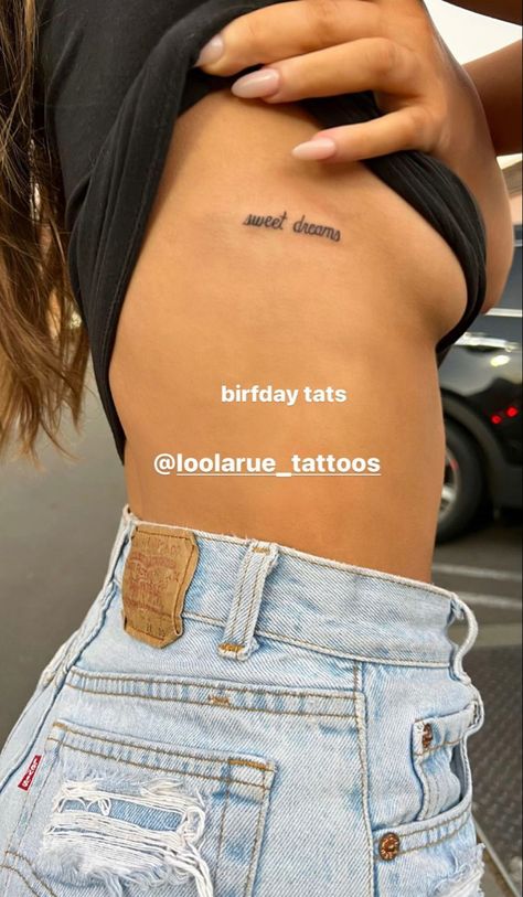 Sophia Birlem Tattoos, Sweet Dreams Tattoo, Dreams Tattoo, Tatted Quotes, Tattoo Over Scar, Places To Get Tattoos, Cute Finger Tattoos, Sophia Birlem, Small Tats