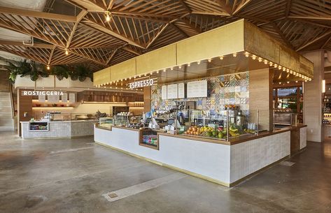 Take a Look Around Brickell’s New 40,000-Square-Foot Food Hall - Eater Miami Food Hall Design, Rustic Pizza, Food Court Design, Lunch Cafe, Supermarket Design, Fire Grill, Private Dining Room, Hall Design, Food Hall