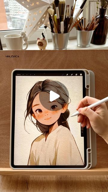 ✏️ Artist of One's Own Life 🎨 on Instagram: "💫Tablet: iPad Pro 12.9 ✨Program: Procreate 🖌️Brushes, textures and tutorials in my profile ✏️In this video I use brushes from my set “Cute Portraits Brushes” and Texture Canvases✨🐇🐰" Procreate Ipad Tutorials, Ipad Tutorials, Procreate Ipad, 3d Background, Ipad Pro 12, Procreate Brushes, Canvas Texture, Ipad Pro, Cartoon Characters