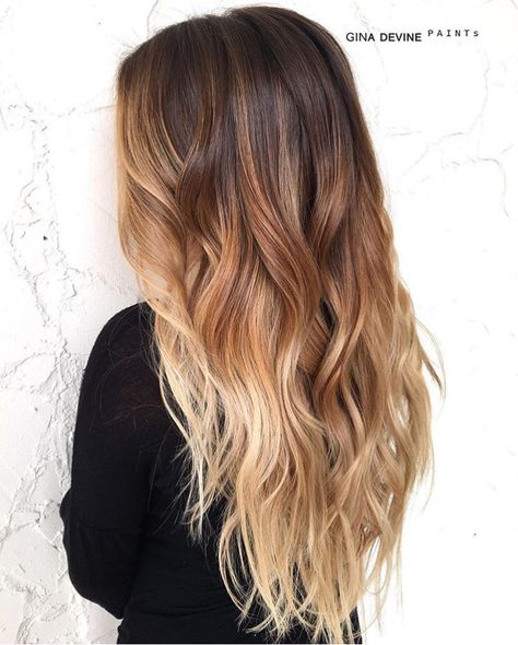 @aydemaryellen ☾ Boliage Hair, Color Melting Hair, Black Hair Balayage, Brown Ombre Hair, Hair Magazine, Greasy Hair Hairstyles, Brown Blonde Hair, Ombre Hair Color, Long Wavy Hair