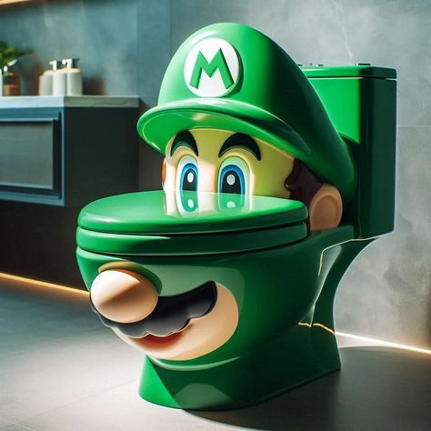 The Quirky Charm of the Mario Shaped Toilet: A Nostalgic Homage to Gaming Icons - ViralArtverse - Art Creativity Design Fancy Toilets, Toilet Types, Unusual Toilets, Weird Home Decor, Weird Houses, Funny Furniture, Simple Furniture Design, Quirky Furniture, Weird Design