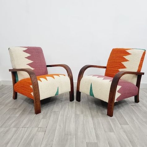 Accent Chairs - Etsy UK Boho Lounge Chair, Funky Armchairs, Retro Lounge Chairs, Boho Living Room Inspiration, Retro Lounge, Retro Armchair, Mid Century Modern Lounge Chairs, Mid Century Lounge Chairs, Shabby Chic Living