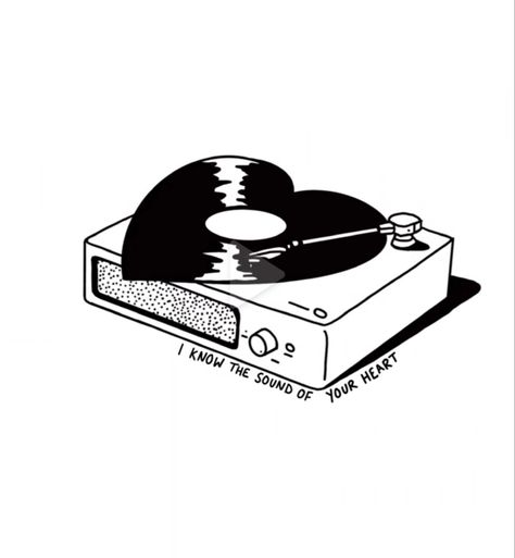 1975 Tattoo, Mini Drawings, Simplistic Tattoos, Tattoo Design Drawings, Record Player, Piercing Tattoo, Tattoo Stencils, Mini Tattoos, Get A Tattoo