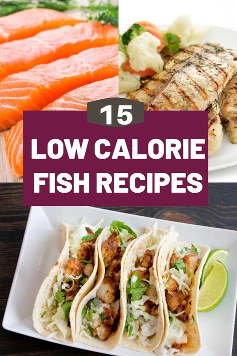 15 Family Friendly Fish Recipes Meals that are low calorie and high in protein. #seafoodmeals #fish #lowcalorie Pescatarian Recipes Low Calorie, Low Calorie Fish Meals, Protein Fish Recipes, Low Cal Tostadas, Low Cal Tilapia Recipes, Tilapia Recipes Low Calorie, Low Cholesterol Recipes Dinner Fish, Low Calorie Lobster Recipes, Low Cholesterol Seafood Recipes