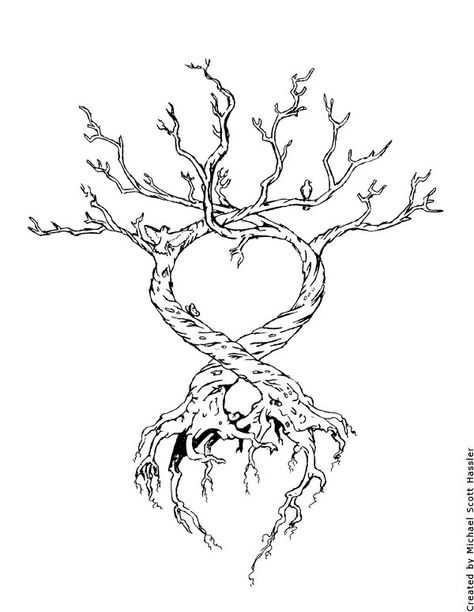 Intertwined trees Two Trees Intertwined, Intertwined Trees, Family Tree Drawing, Tree Tattoo Meaning, Tree Tattoo Men, Roots Tattoo, Dove Tattoo Design, Family Tree Tattoo, Tree Printable