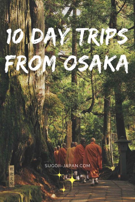 The 10 best day trips from Osaka you should really try!  #Osaka #Japan #Travel #Trip #Blog #SugoiiJapan Osaka Travel, Osaka Japan Aesthetic, Osaka Must Do, Osaka Day Trips, Where To Stay In Osaka Japan, Japan Trip Planning, Where To Stay In Osaka, Day Trips From Osaka, One Day In Osaka