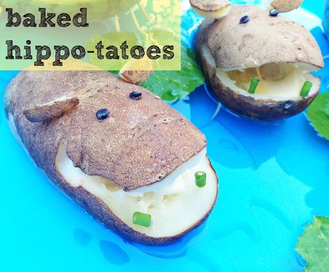 How To Bake a "Cute" Potato - @laineybug25   You should do these for the kids, then let them eat 'em while they watch the video from Grandpa!  :-)