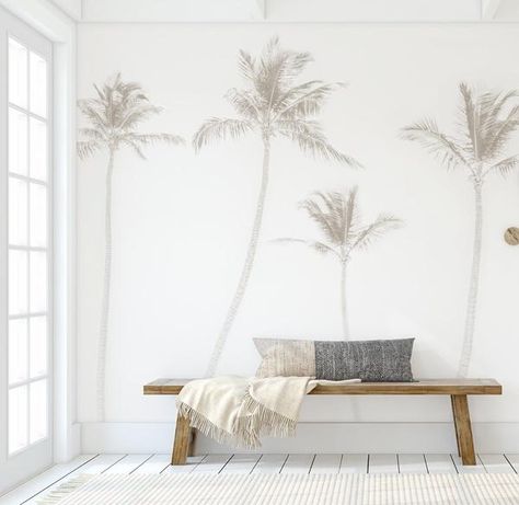 Faded Wallpaper, Beach House Wallpaper, Palm Tree Wallpaper, Palm Trees Wallpaper, Coastal Wallpaper, Salon Suites, Latest Wallpapers, Wallpaper Trends, Paint Types