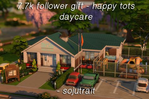 Sims 4 Small Town Cc, Sims 4 Town Build, Daycare Mod Sims 4, Sims Daycare, Sims 4 Daycare Build, Sims 4 Save File With Cc, Ts4 Community Lots, Daycare Sims 4, Sims 4 Lots Download