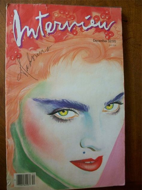 Andy Warhol Interview Magazine: Madonna Cover Art Issue, December 1985 Andy Warhol Art, Warhol Art, Herb Ritts, Interview Magazine, Magazine Interview, Grace Jones, Joan Collins, Airbrush Art, A Magazine