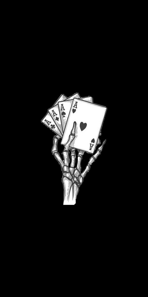 Skull Wallpaper Black, Skeleton Hand Wallpaper, Skelton Wallpers Aesthetic, Skeleton Art Wallpaper, Skeleton Hand Holding Cards, Iphone Wallpaper Skull, Skeleton Background, Grunge Skeleton, Hand Holding Card