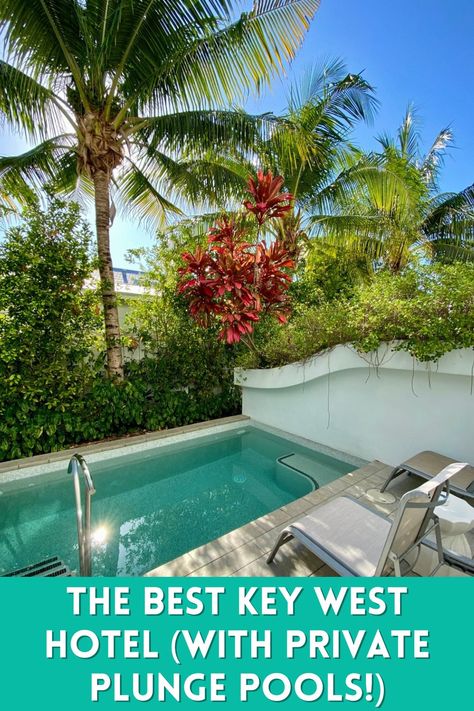 Review of H2O Suites - Where to Stay in Key West | This lovely small boutique Key West hotel is modern, quiet, & has private plunge pools. Best Key West Hotel to stay for a splurge or special occasion, one of the best hotels in Key West. Planning Trips, Key West Sunset, Key West Hotels, Key West Vacations, Plunge Pools, Romantic Hotel, Florida Hotels, Hotel Pool, Unique Places