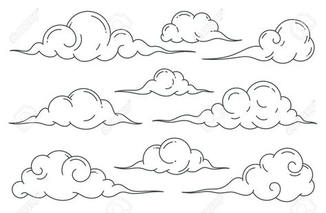 Naruto Clouds Drawing, Fluffy Cloud Drawing, Swirl Clouds Drawing, Whimsical Clouds Drawing, Wispy Clouds Drawing, Swirly Cloud Drawing, Chinese Cloud Drawing, Cloud Head Drawing, Trippy Clouds Drawing