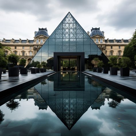 Villa in Paris, inspired by the Louvre Museum (AI) on Behance The Louvre Museum, Paris Inspired, Architecture Concept, Photography Architecture, Louvre Museum, The Louvre, Architecture Visualization, Thessaloniki, Concept Architecture