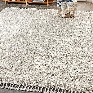 Rug Cream, Clean Bedroom, Shag Rugs, Solid Area Rugs, Cream Rug, Bohemian Area Rugs, Nursery Rugs, Living Room Area Rugs, Shag Area Rug