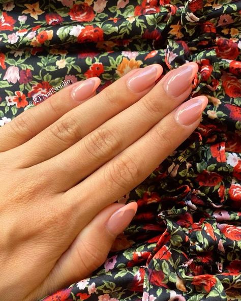 Light Peach French Tip Nails, Peachy French Nails, Peach French Nails, Peach French Tip Nails, Peach Nails, Minimal Nails, French Tip Acrylic Nails, Tip Nails, Cute Hairstyles For Short Hair