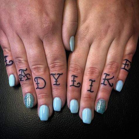 Princess Finger Tattoo, Princess Knuckle Tattoo, Knuckle Tattoos For Women Words, Knuckle Tattoo, Knuckle Tattoos, Tattoo Board, Facial Tattoos, Horror Tattoo, Dope Tattoos