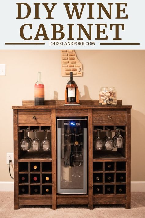 Table Top Wine Rack Ideas, Diy Wine Cabinet, Wine Cabinet Diy, Wine Cooler Cabinet, Wine Fridge Cabinet, Wine Glass Shelf, Wine Furniture, Wine Storage Cabinets, Wine Rack Design