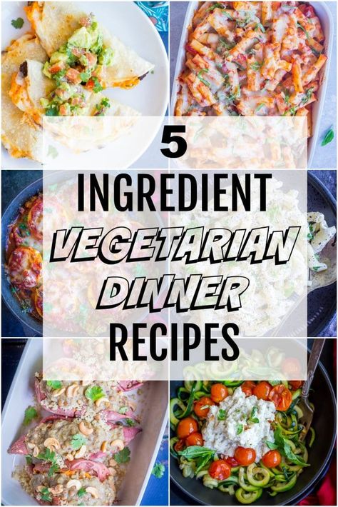 Panini Recipes Chicken, Quick Vegetarian Dinner, Vegetarian Dinner Recipes, Vegetarian Recipes Dinner Healthy, 5 Ingredient Dinners, Healthy Vegetarian Dinner, Easy Vegetarian Dinner, Recipes With Few Ingredients, Crockpot Recipes Beef