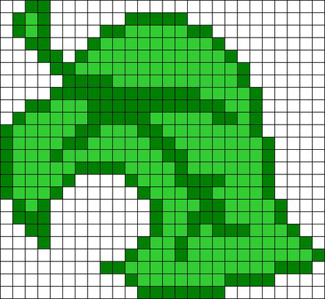 Animal Crossing Leaf Perler Bead Pattern / Bead Sprite Alt Crafts, Animal Crossing Leaf, Perler Beads Ideas, Modele Pixel Art, Fuse Bead Patterns, Art Perle, 8bit Art, Hama Beads Design, Perler Bead Templates